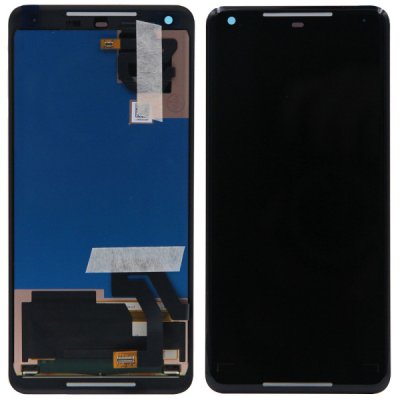 Google Pixel 2 XL Original Skärm P-OLED Display Glas - Svart