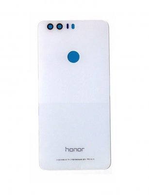 Honor 8 baksida / batterilucka med tejp - Vit