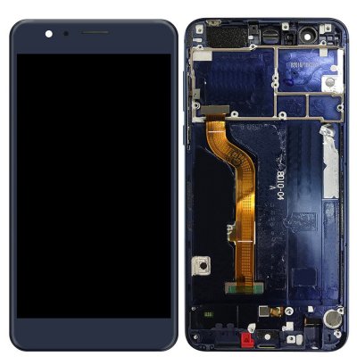Huawei Honor 8 skärm LCD Komplett med Ram - Blå