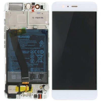 Huawei P9 Original Skärm LCD Display Glas med Batteri  - Silver