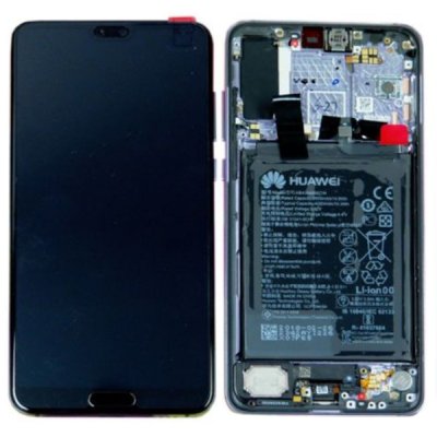 Huawei P20 Pro Skärm Original OLED Display Glas med batteri - Svart