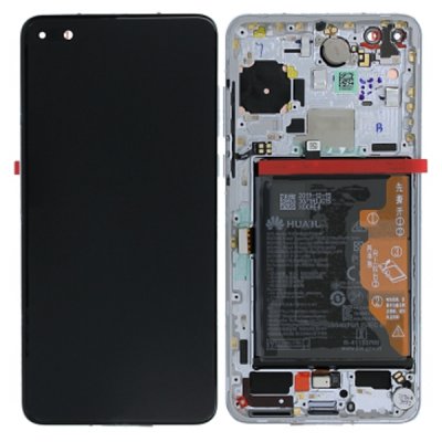 Huawei P40 Original Skärm OLED Display Glas - Silver