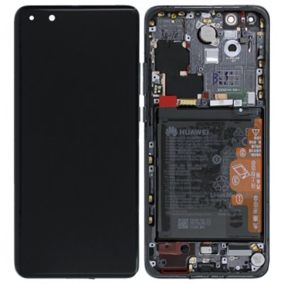 Huawei P40 Pro Skärm Original OLED Display Glas - Svart