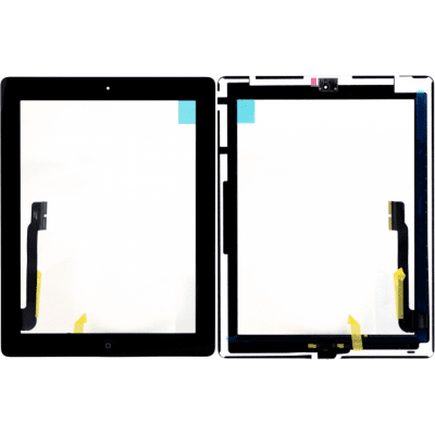iPad 3 Komplett Glas & Digitizer med smådelar - Svart