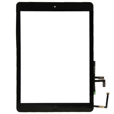 iPad Air Glas & Digitizer komplett med tejp och hemknapp - Svart