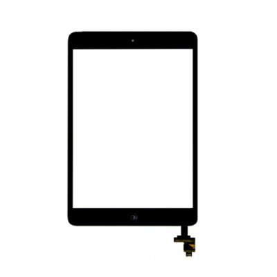 iPad Mini/Mini 2 Komplett Glas & Digitizer med tejp och hemknapp - Svart