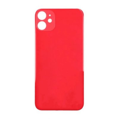 iPhone 11 Baksida Glas med Självhäftande tejp - Röd
