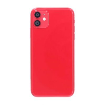 iPhone 11 Baksida med Komplett Ram Premium - Röd