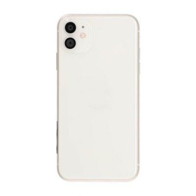iPhone 11 Baksida med Komplett Ram Premium - Vit