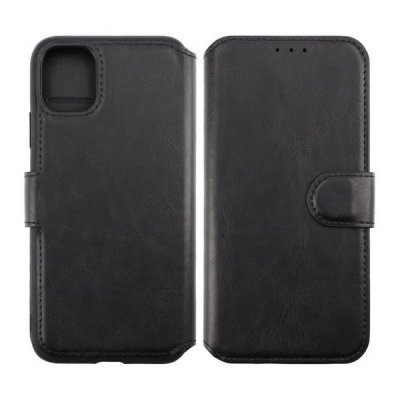 RV iPhone 11 Läderfodral Ställ - Kortfack - Svart