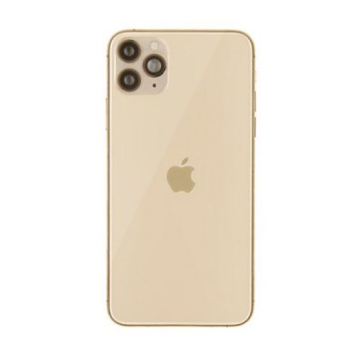 iPhone 11 Pro Max Original Baksida med Komplett Ram och små delar - Guld