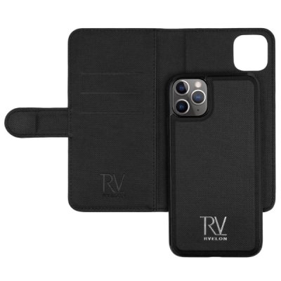 RV iPhone 11 Pro Max Läderfodral med Ställ - Svart
