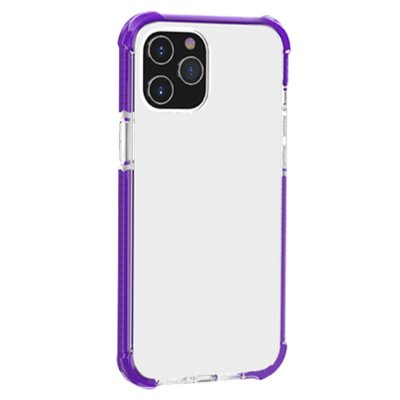 iPhone 12 / 12 Pro Skal för Stötskydd - Transparent Lila