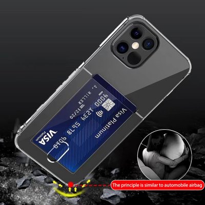 iPhone 12/12 Pro Shockproof Skal TPU - Svart / Transparent, bild 4