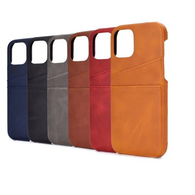 iPhone 12/12 Pro PU Läderskal med Kortfickor - Mörk Blå, bild 3