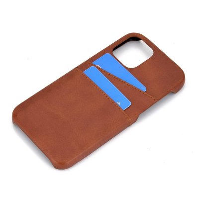 iPhone 12/12 Pro PU Läderskal med Kortfickor - Brun, bild 4