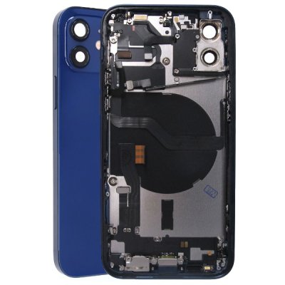 iPhone 12 Baksida Original med Delar - Blå