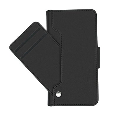 RV iPhone 12 mini TPU Läderfodral Ställ Minificka - Svart