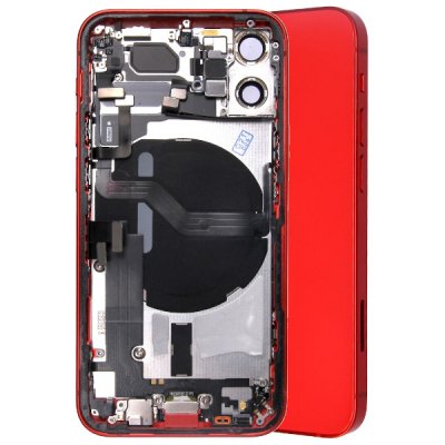 iPhone 12 mini Baksida Original med Komplett Ram och delar - Röd