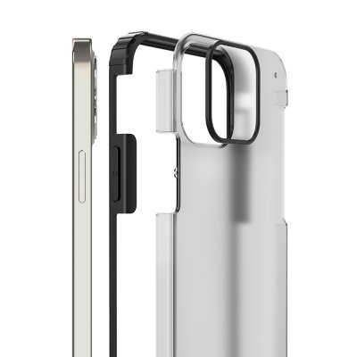 iPhone 12/12 Pro TPU PC Protective Hybridskal - Svart, bild 2