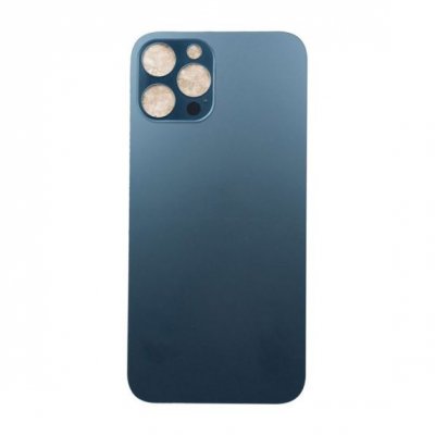 iPhone 12 Pro Baksida Glas med Självhäftande tejp - Blå