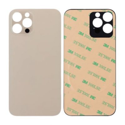iPhone 12 Pro Baksida Glas med Självhäftande tejp OEM - Guld, bild 2