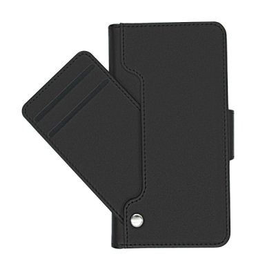 RV iPhone 12 Pro Max Läderfodral Ställ - Minificka - Svart
