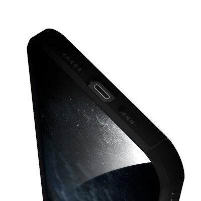 iPhone 12/12 Pro TOTU Armor Series TPU Kolfiberskal - Svart, bild 3