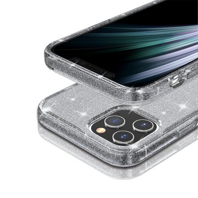 iPhone 12 / 12 Pro Terminator TPU PC Skal - Glitter Guld, bild 6
