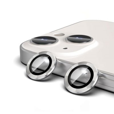 iPhone 13 Mini/13 Kameralins med Ram – Silver