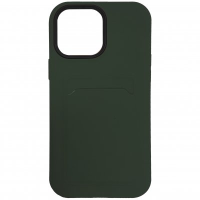 iPhone 13 Pro Max Skal med Kortficka - Grön / Svart