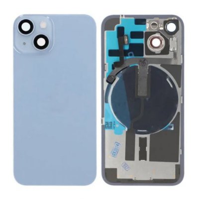 iPhone 14 Baksida Glas OEM med kameralins - Blå