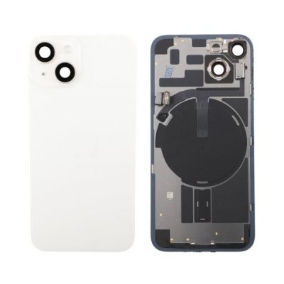 iPhone 14 Baksida Glas med flexkabel - Vit