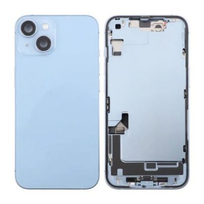 iPhone 14 Baksida med Komplett Ram OEM - Blå