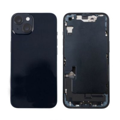 iPhone 14 Baksida Glas med Komplett Ram - Svart