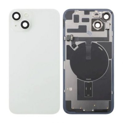iPhone 14 Plus Baksida Glas med flexkabel - Vit