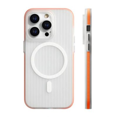iPhone 14 Pro Max Skal Korrugerad Anti-Halk - Orange