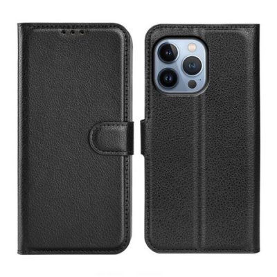 iPhone 14 Pro Plånboksfodral med Flip Stand - Svart