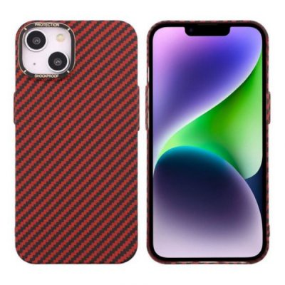 iPhone 15 Skal i Kolfiber - Röd