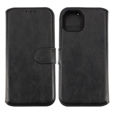 iPhone 15 Plånboksfodral med Magnet - Svart