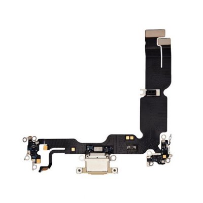 iPhone 15 Plus Laddkontakt med Flexkabel - Gul