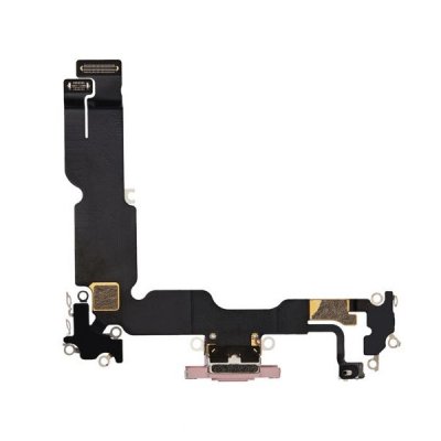 iPhone 15 Plus Laddkontakt med Flexkabel - Rosa