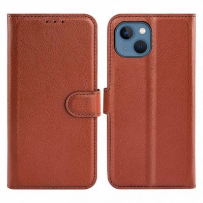 iPhone 15 Plus Plånboksfodral med stativ - Brun