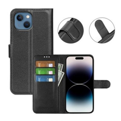 iPhone 15 Plus Plånboksfodral med stativ - Svart, bild 5
