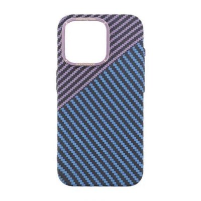 iPhone 15 Pro Skal i Kolfiber - Lila/Blå, bild 3