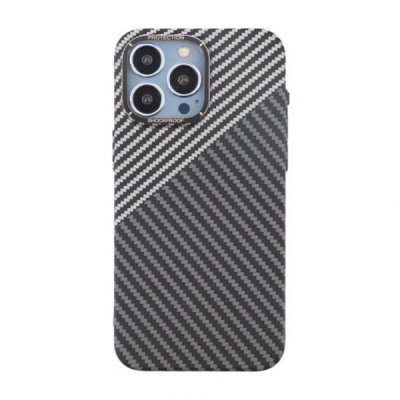 iPhone 15 Pro Skal i Kolfiber - Svart/Vit, bild 2