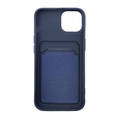 iPhone 15 Silikonskal med Korthållare - Blå, bild 3