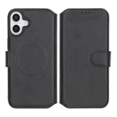 iPhone 16 Plånboksfodral Premium - Svart