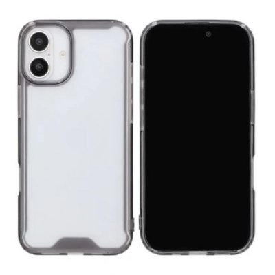 iPhone 16 Plus Mobilskal Stöttåligt - Transparent/Svart