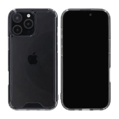 iPhone 16 Pro Max Mobilskal Stöttåligt - Transparent/Svart